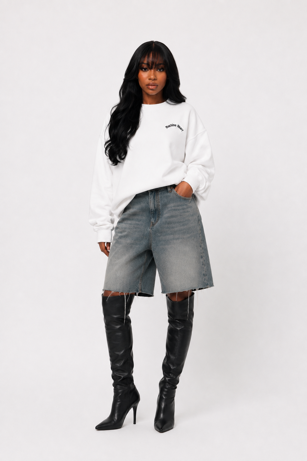 Embroidered Machine Heart Sweatshirt