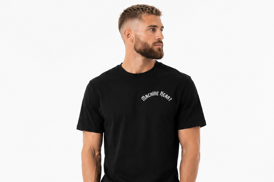 Classic T-shirt noir Machine Heart unisexe