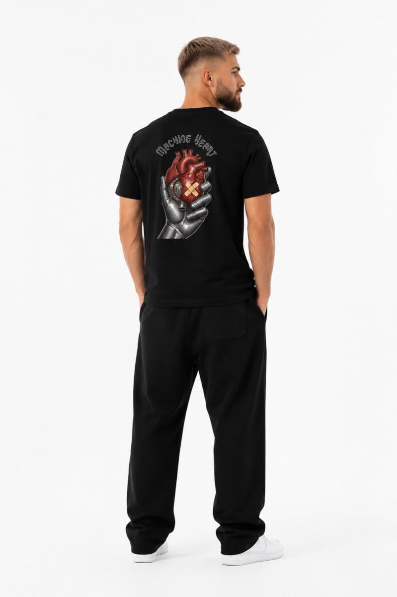 Classic T-shirt noir Machine Heart unisexe