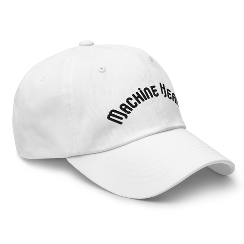 Casquette blanche Machine Heart – broderie premium