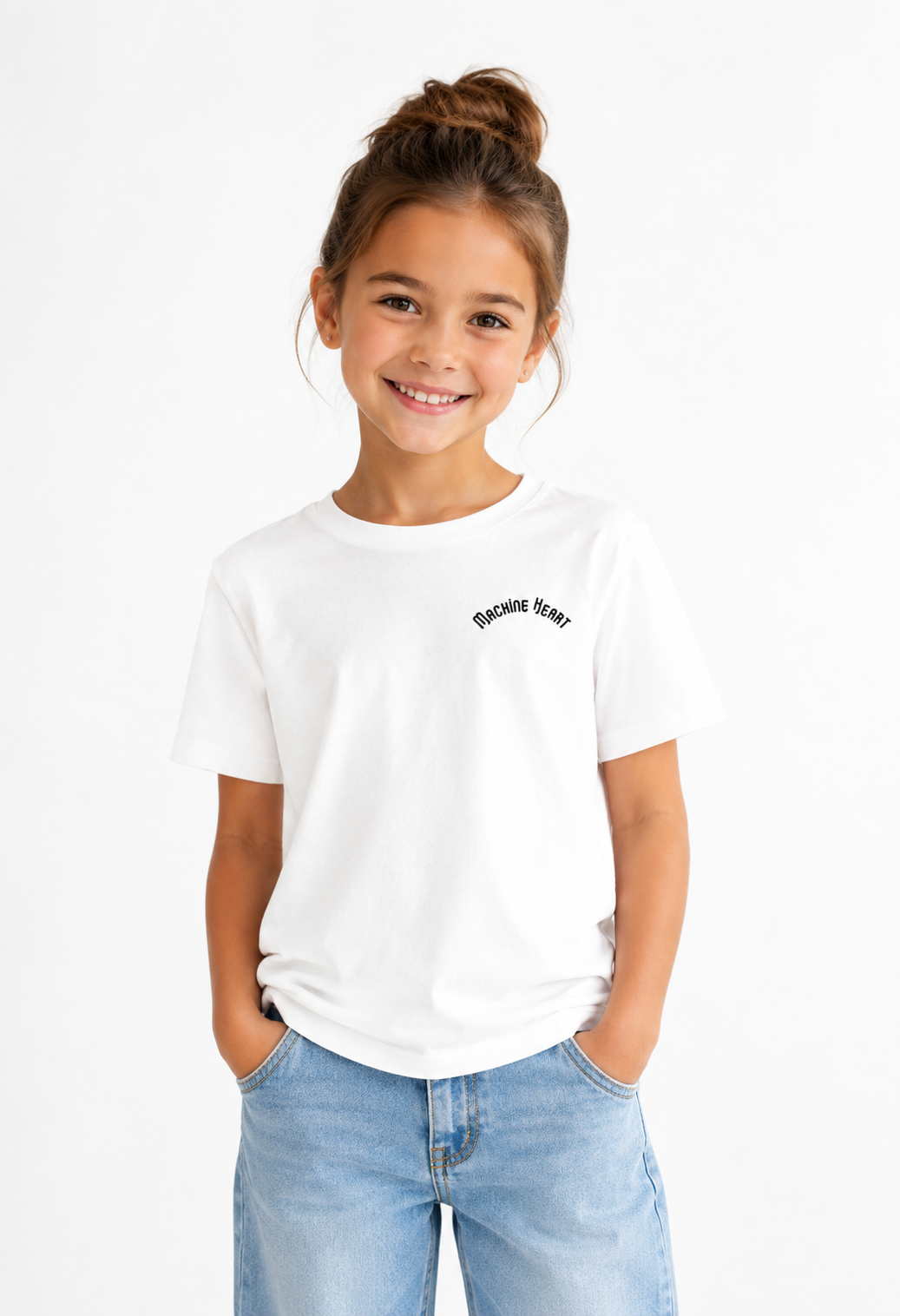 classic T-shirt blanc unisexe Machine Heart kids 