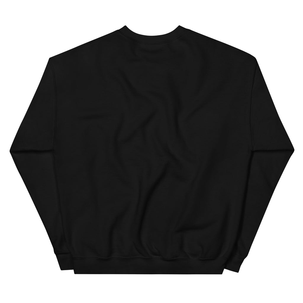 Sweatshirt noir Machine Heart – vue à plat, coupe unisexe S à 5XL
