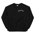 Sweatshirt noir unisexe Machine Heart – flocage streetwear futuriste
