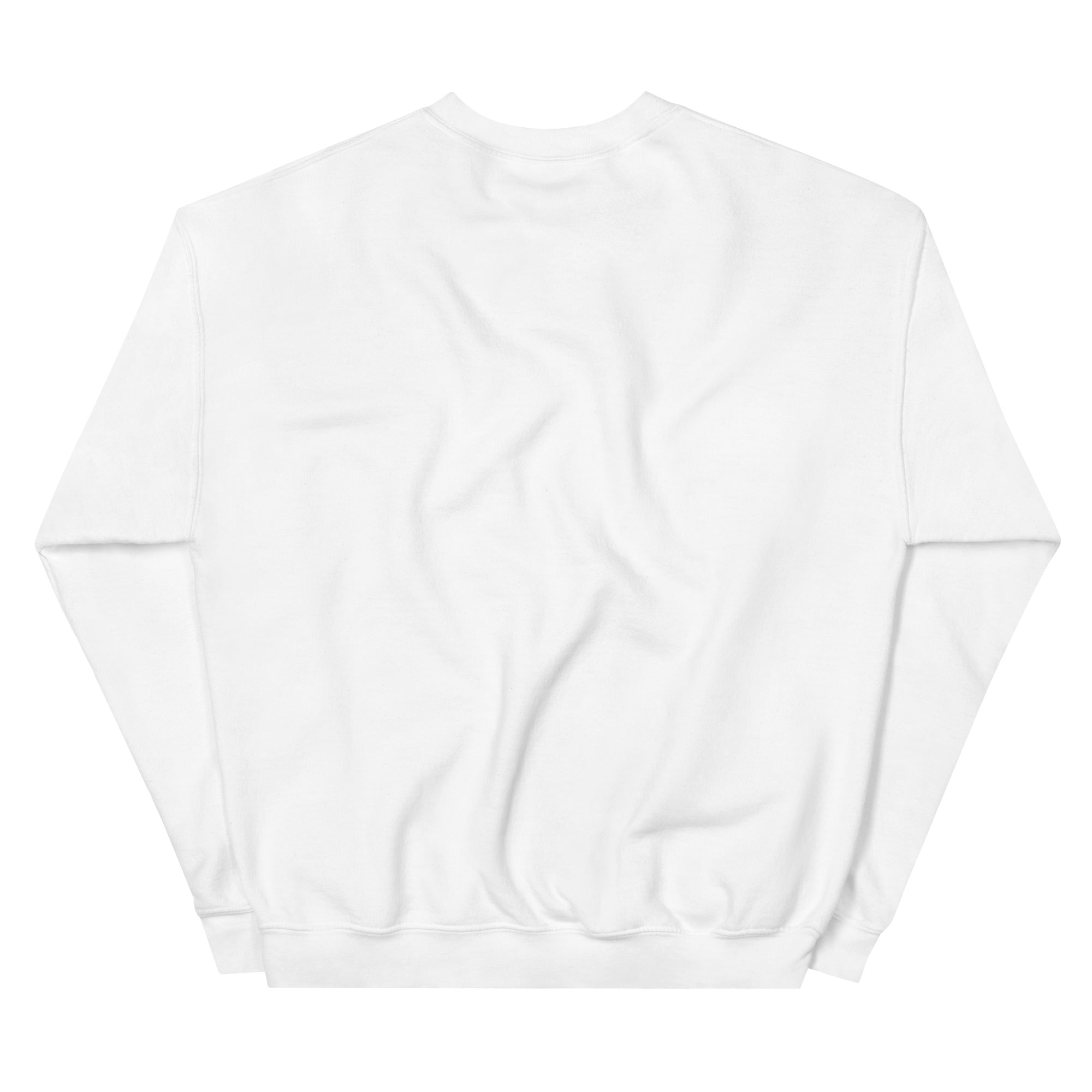 Sweatshirt blanc Machine Heart – vue à plat, coupe unisexe S à 5XL